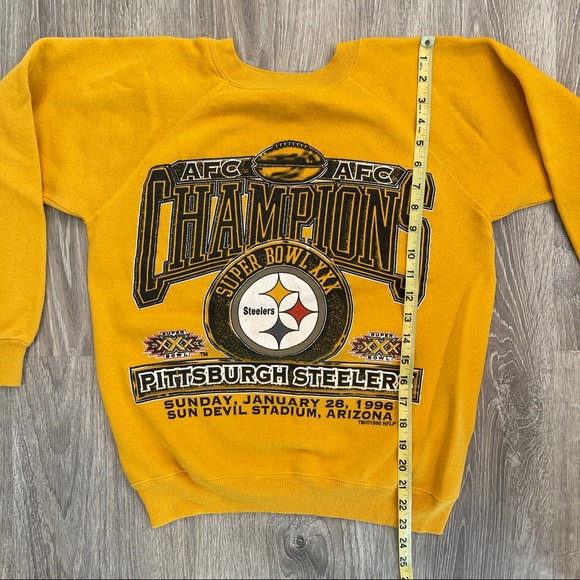 Vintage Pittsburgh Steelers Crewneck Sweatshirt - Super Bowl XXX - 1995 NFL - M - Picture 4 of 6